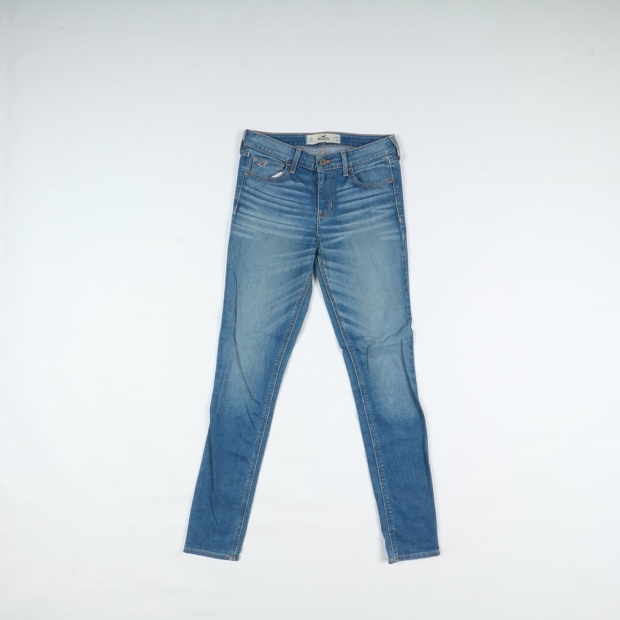 HOLLISTER Womens Skinny Jeans W26 L33 Blue Cotton, Vintage & Second-Hand  Clothing Online