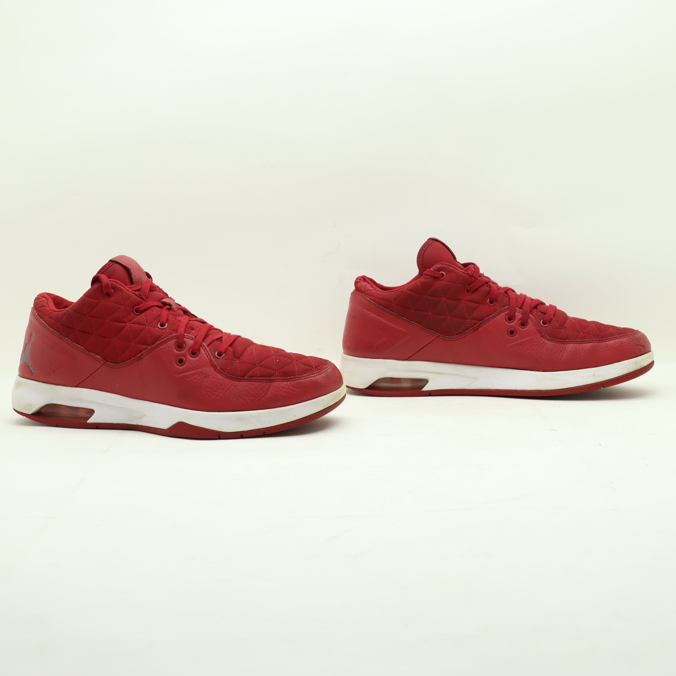 Scarpe Jordan Air Pelle Eur 46 Rosso Unisex Vintage Clothing Shop