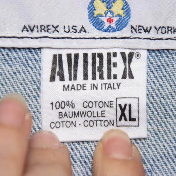 Avirex giacca di jeans denim taglia XL uomo