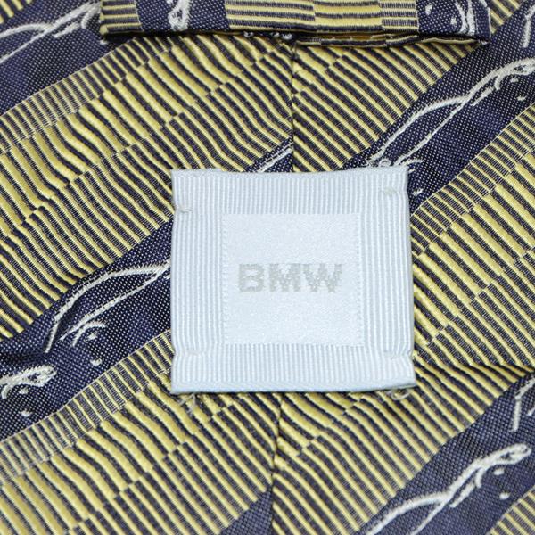 BMW cravatta oro con fantasia in seta uomo