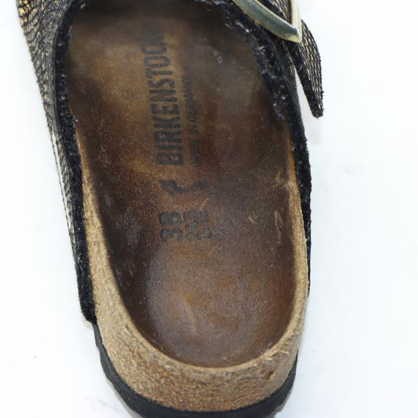 Birkenstock Arizona sandalo nero e nero in microfibra EU 38 donna