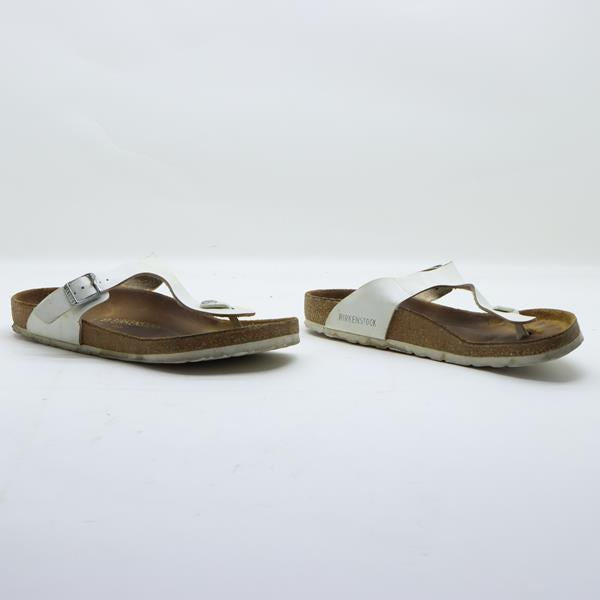 Birkenstock Gizeh sandalo bianco in pelle EU 40 unisex