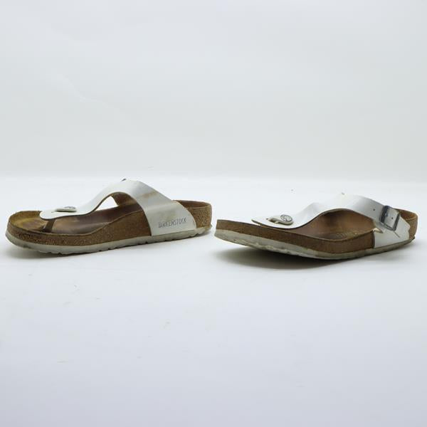 Birkenstock Gizeh sandalo bianco in pelle EU 40 unisex