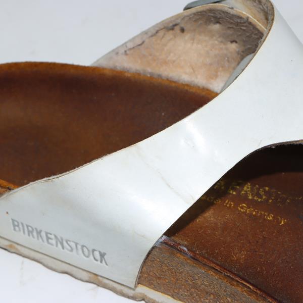 Birkenstock Gizeh sandalo bianco in pelle EU 40 unisex