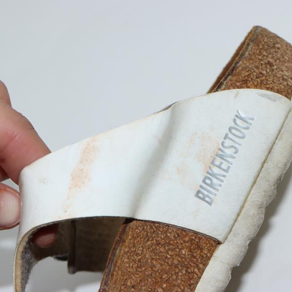 Birkenstock Gizeh sandalo bianco in pelle EU 40 unisex