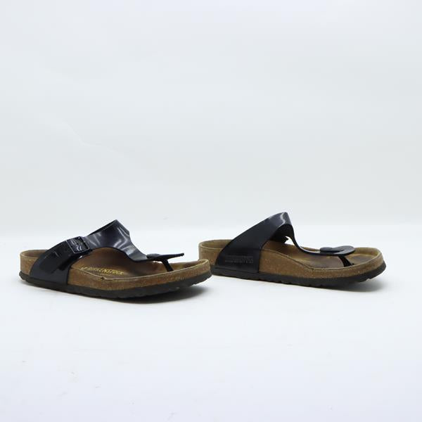 Birkenstock Gizeh sandalo nero in pelle EU 37 donna