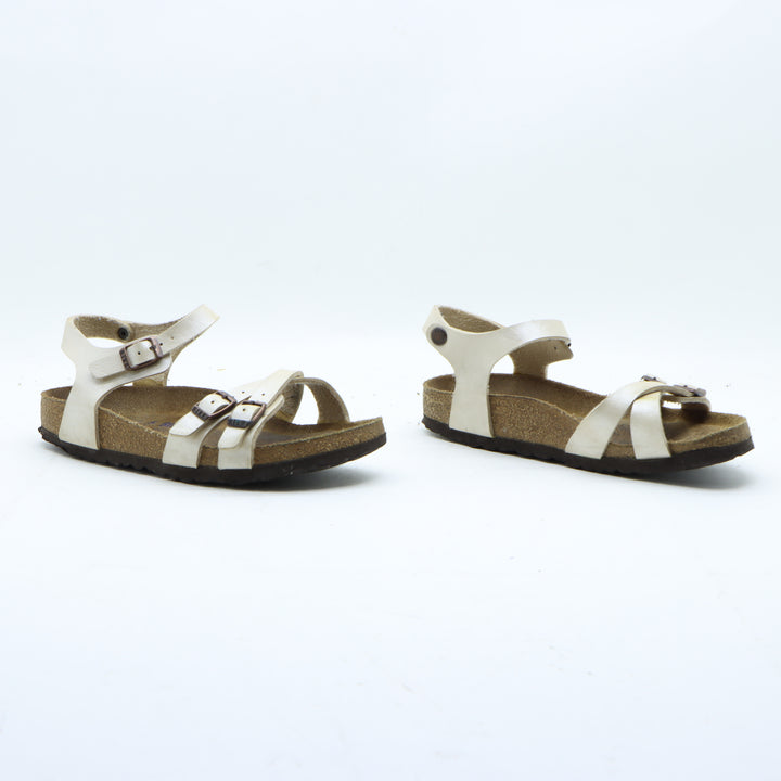 Birkenstock Kumba Flor Sandalo Bianco in Birko Flor EU 37 Donna