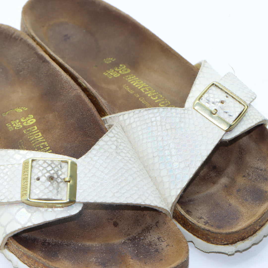 Birkenstock Madrid Sandalo Beige in Birko Flor EU 39 Donna