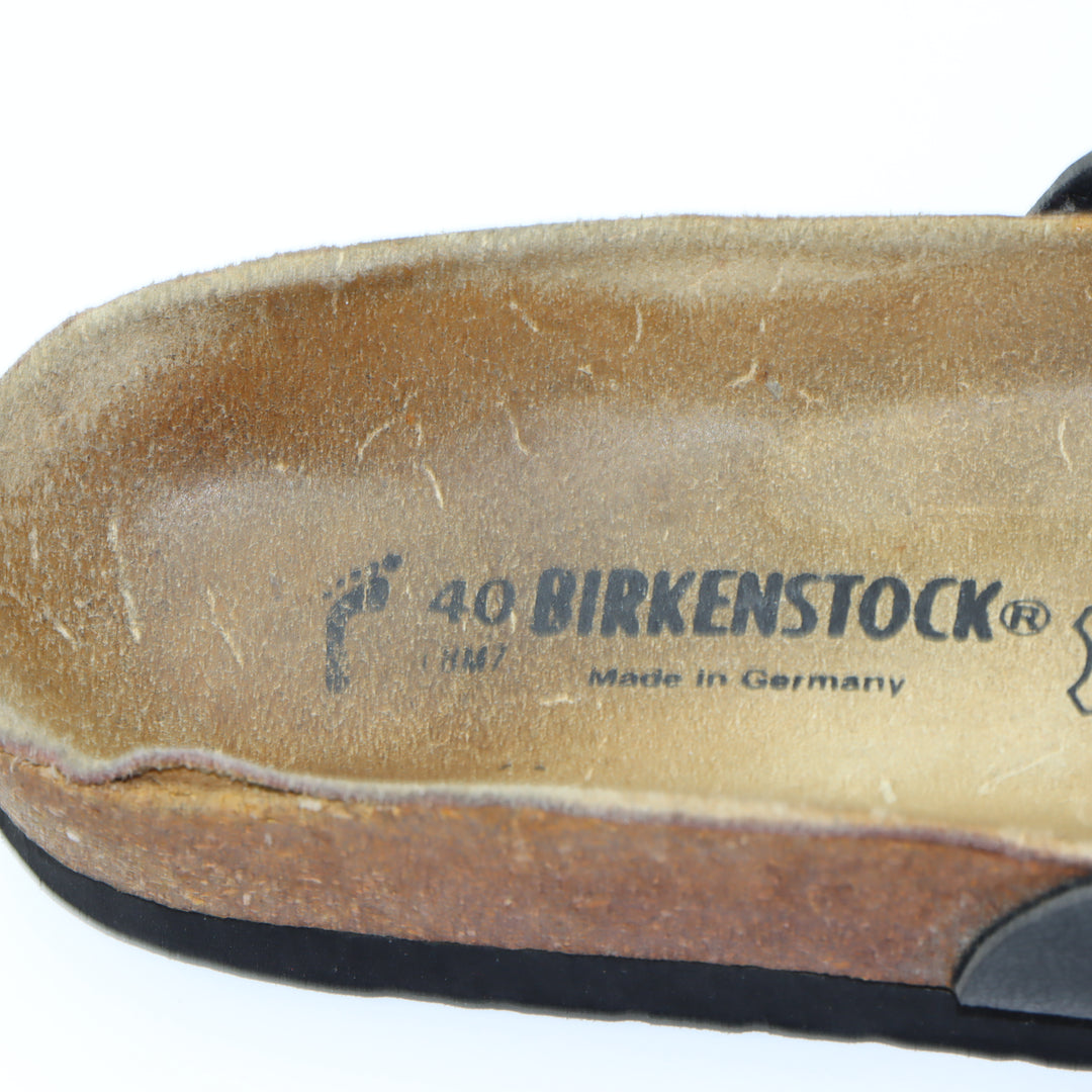 Birkenstock Madrid Sandalo Nero in Pelle EU 40 Unisex