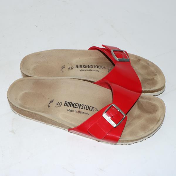 Birkenstock Madrid sandalo rosso in pelle EU 40 unisex