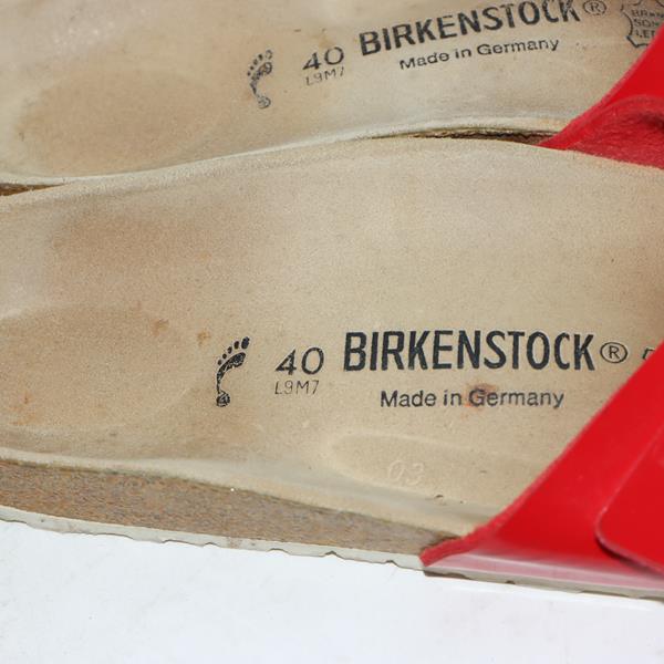 Birkenstock Madrid sandalo rosso in pelle EU 40 unisex