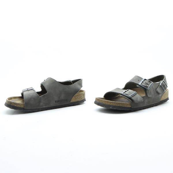 Birkenstock Milano sandalo grigio in pelle EU 38 unisex