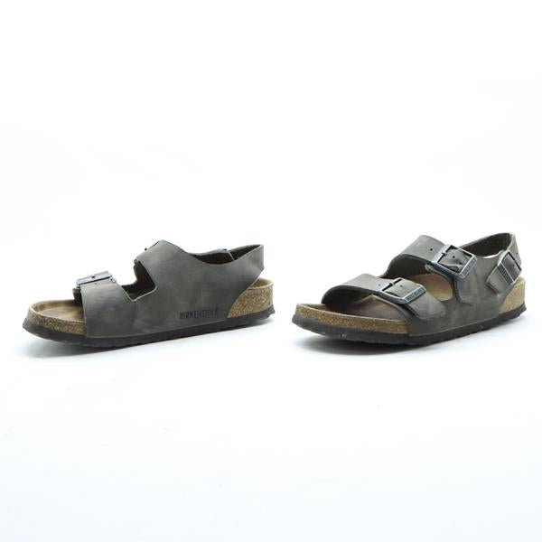 Birkenstock Milano sandalo grigio in pelle EU 38 unisex