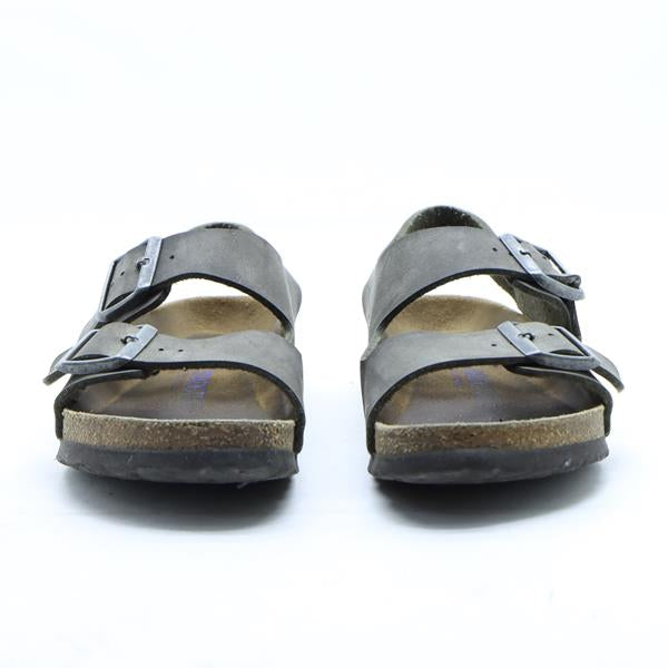 Birkenstock Milano sandalo grigio in pelle EU 38 unisex