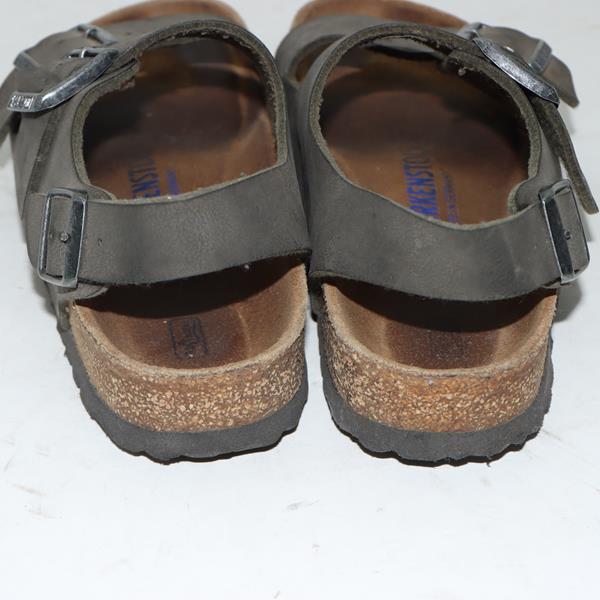 Birkenstock Milano sandalo grigio in pelle EU 38 unisex