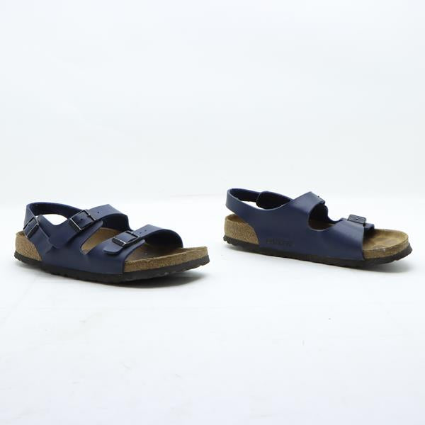 Birkenstock New York sandalo blu in pelle EU 39 unisex