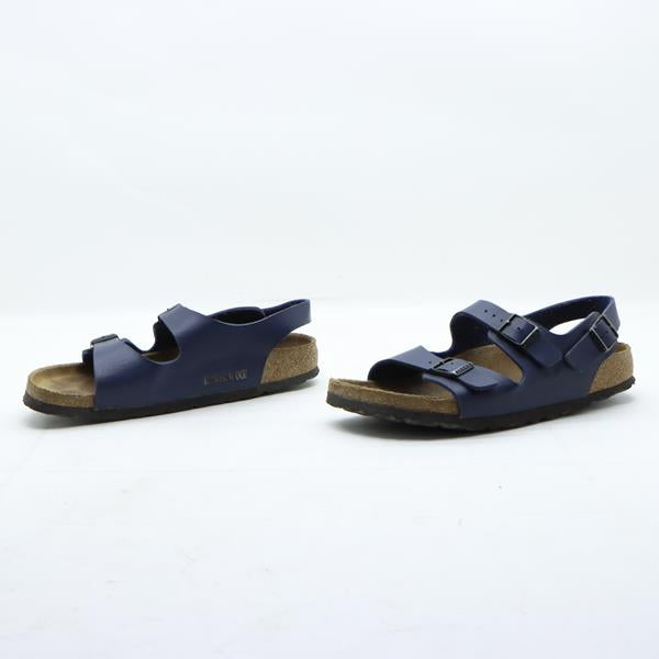 Birkenstock New York sandalo blu in pelle EU 39 unisex