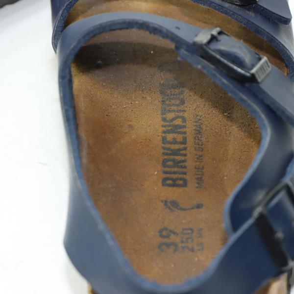 Birkenstock New York sandalo blu in pelle EU 39 unisex