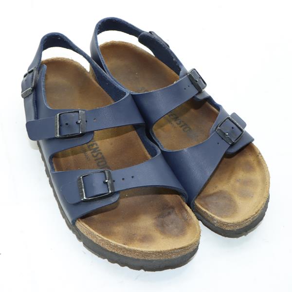 Birkenstock New York sandalo blu in pelle EU 39 unisex