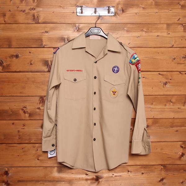 Boyscouts of America camicia beige taglia S unisex made in USA