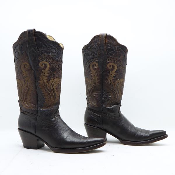 Bufalo stivale western marrone in pelle numero 37 donna