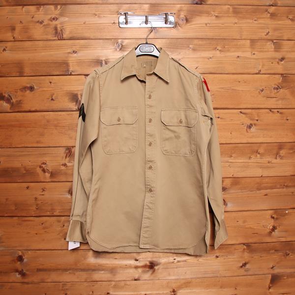 Camicia militare beige taglia M uomo