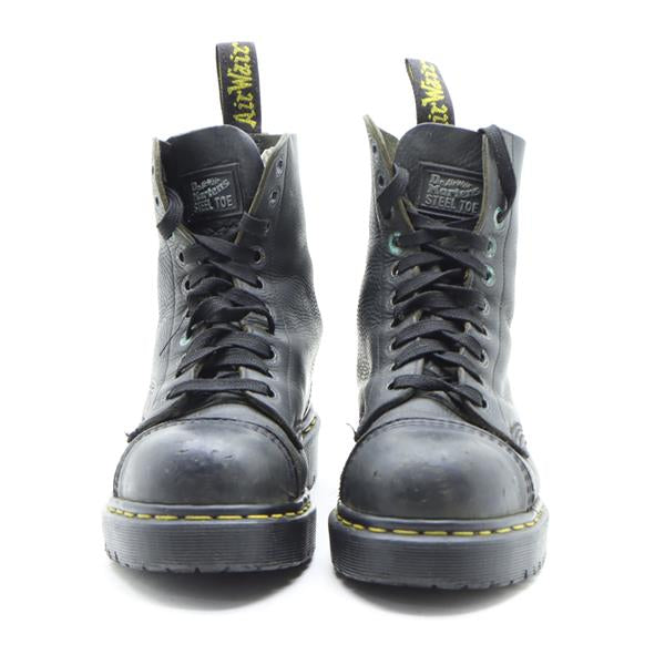 Dr. Martens Steel Toe stivaletto nero in pelle numero 42 unisex made in England