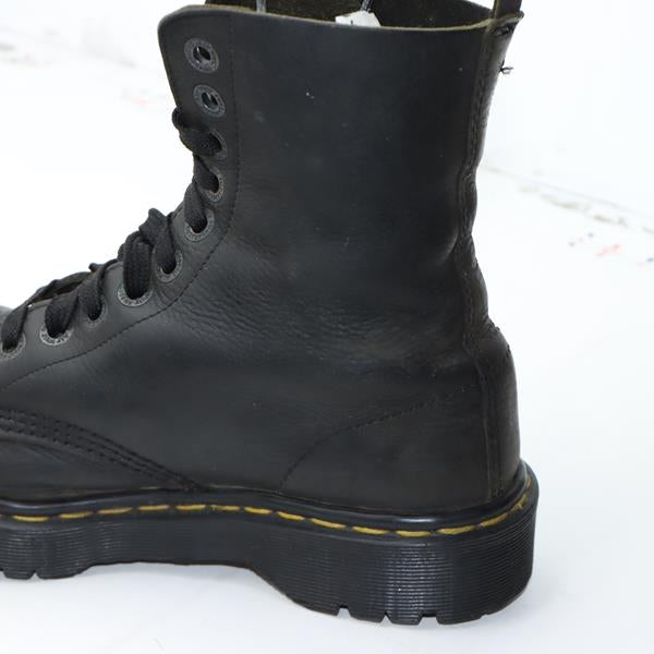 Dr. Martens Steel Toe stivaletto nero in pelle numero 42 unisex made in England