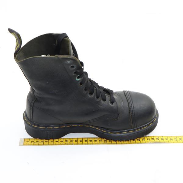 Dr. Martens Steel Toe stivaletto nero in pelle numero 42 unisex made in England