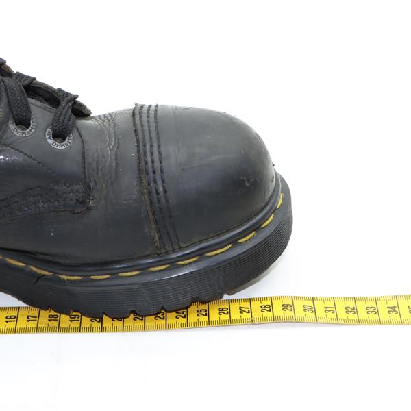 Dr. Martens Steel Toe stivaletto nero in pelle numero 42 unisex made in England