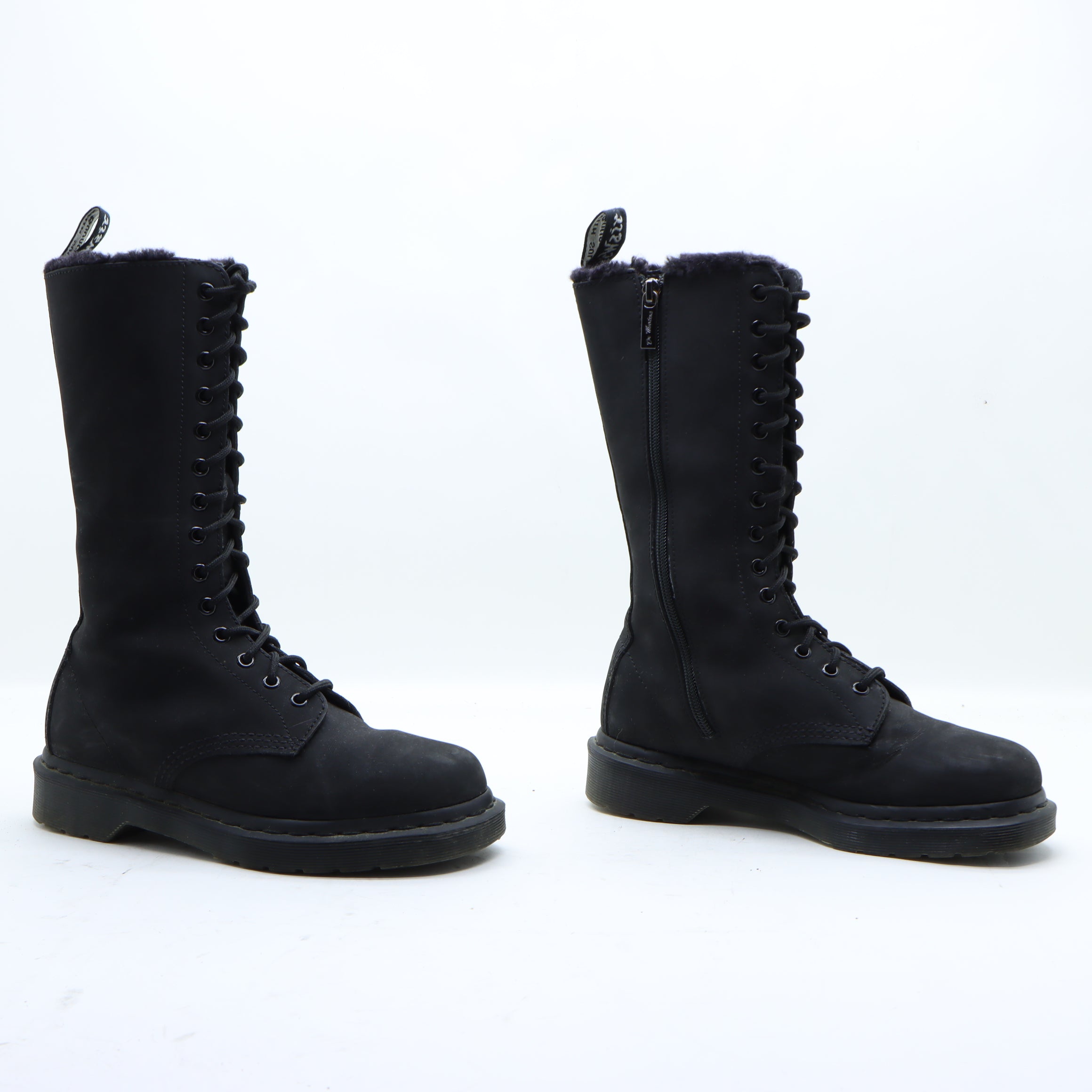 Dr Martens 1B99 F2 Stivale Nero in Tessuto Numero 38 Donna Vintage Clothing Shop