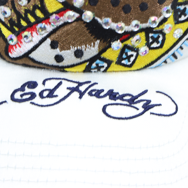 Ed Hardy cappello bianco unisex