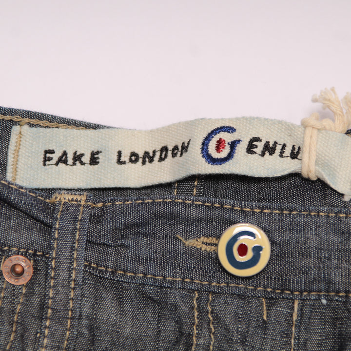 Fake London Genius Jeans Denim Taglia S Unisex Deadstock w/Tags