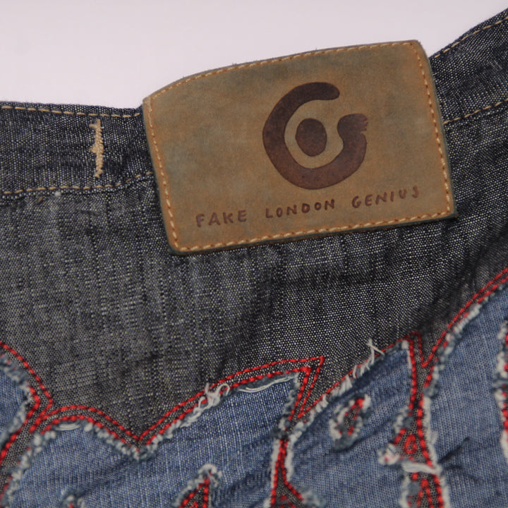 Fake London Genius Jeans Denim Taglia S Unisex Deadstock w/Tags