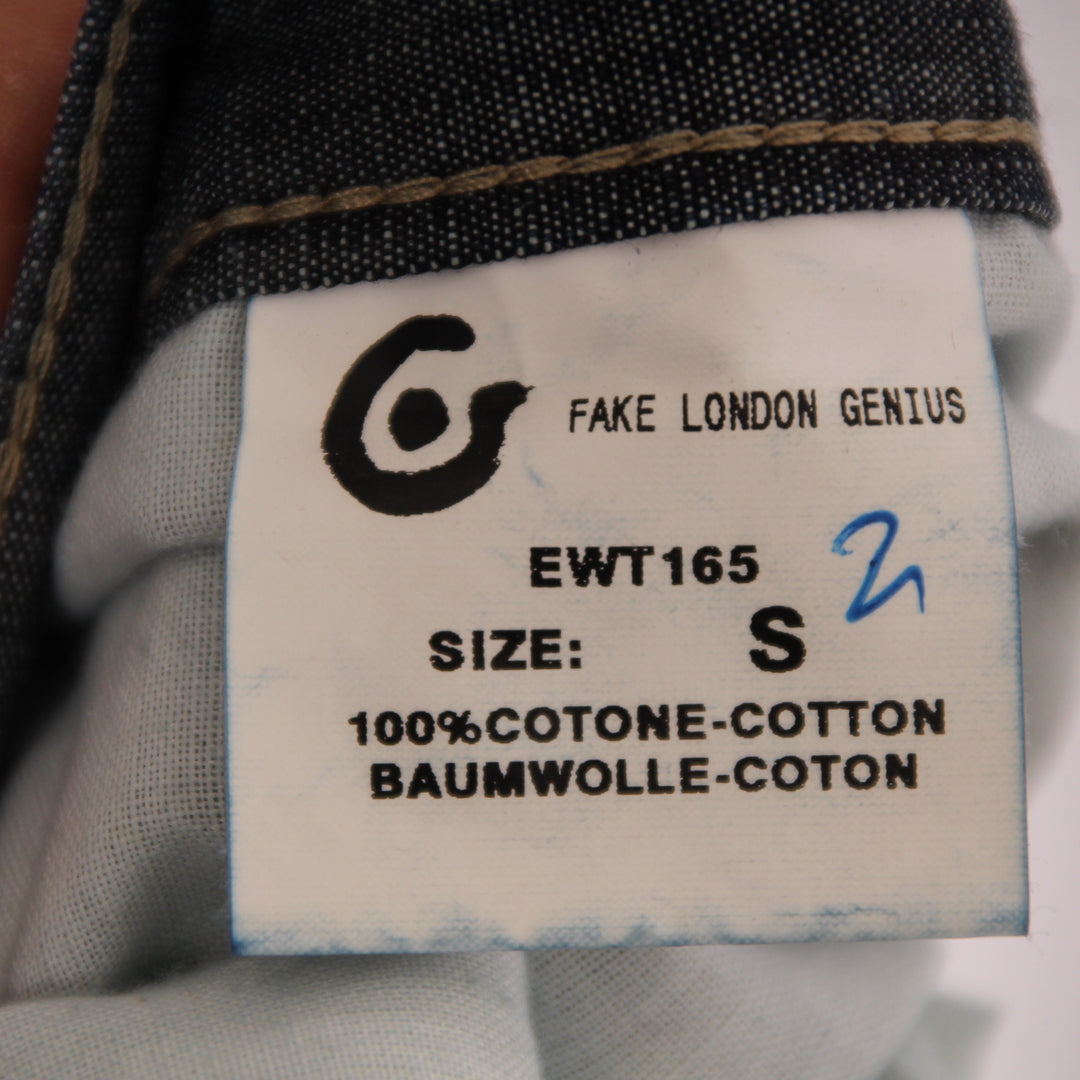 Fake London Genius Jeans Denim Taglia S Unisex Deadstock w/Tags