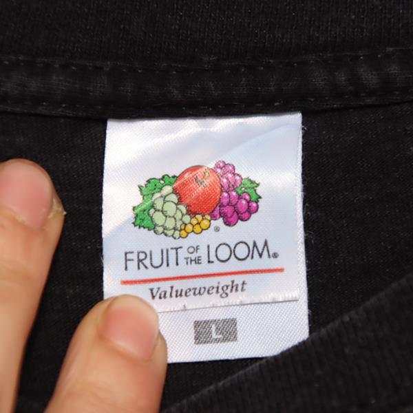 Fruit of The Loom t-shirt nera taglia L uomo