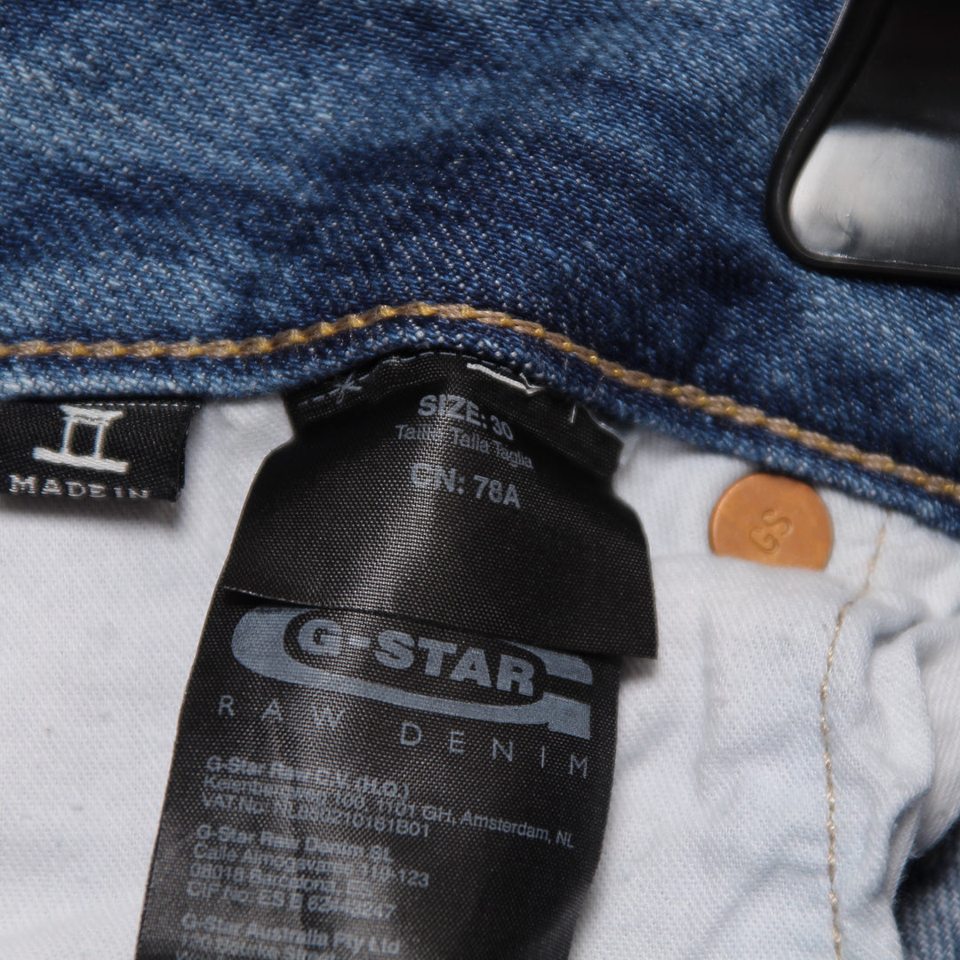 G-Star Bermuda di Jeans Denim in Cotone W30 Uomo