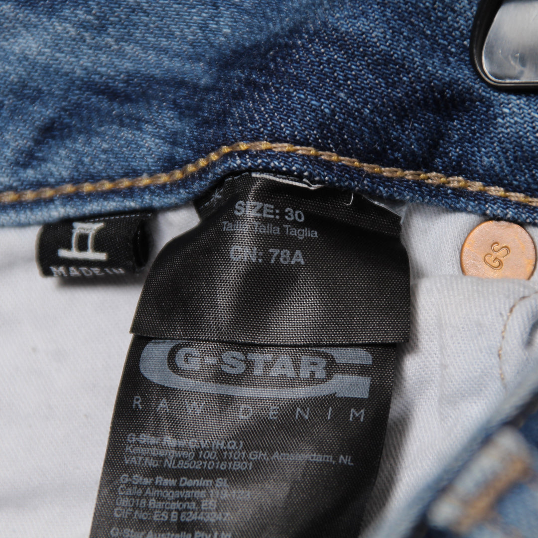 G-Star Bermuda di Jeans Denim in Cotone W30 Uomo