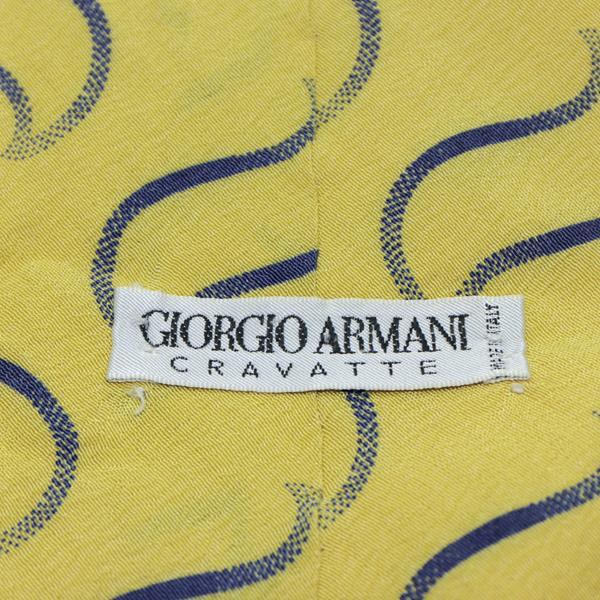 Giorgio Armani cravatta giallo con fantasia in Seta uomo