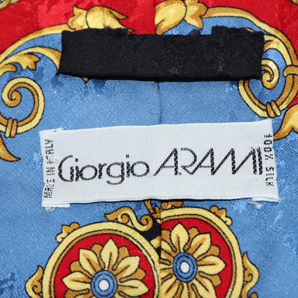 Giorgio Armani cravatta grigio con fantasia in seta uomo