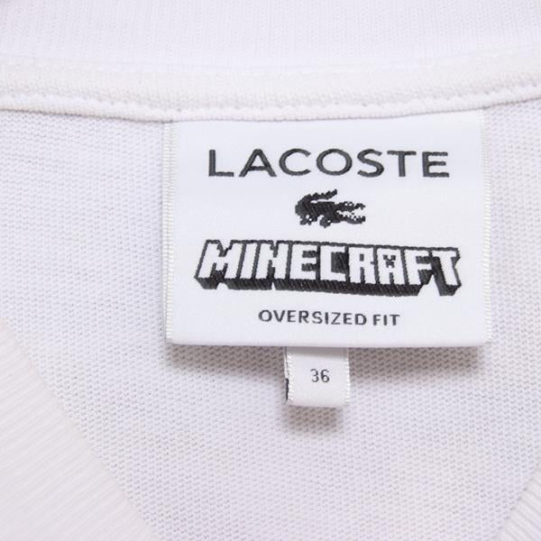 Lacoste Minecraft crop top bianco taglia 36 donna