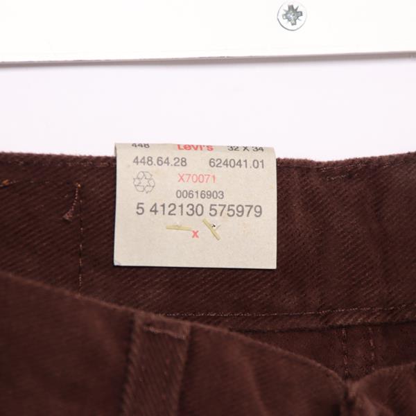 Levi's 448 Regular Fit jeans marrone W32 L34 uomo deadstock w/Tags