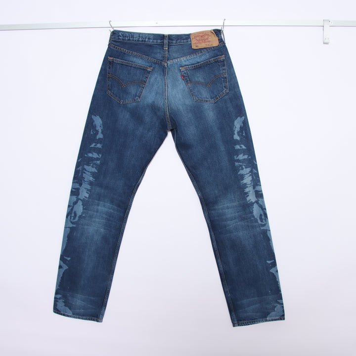 Levi's 501 Indian Printed Jeans Denim W34 L34 Uomo