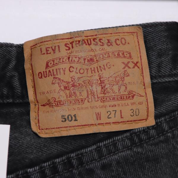 Levi's 501 jeans nero W27 L30 unisex made in USA