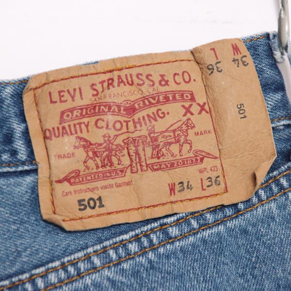 Levi's 501 jeans denim W34 L36 uomo