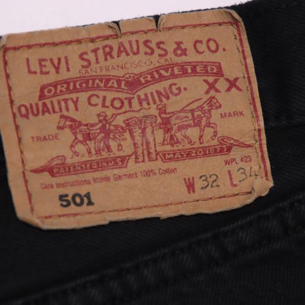 Levi's 501 jeans nero W32 L34 uomo