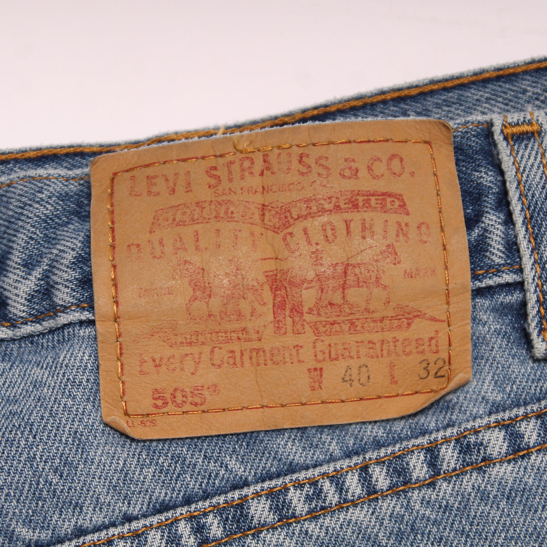 Levi's 505 Regular Fit Jeans Denim W40 L32 Uomo