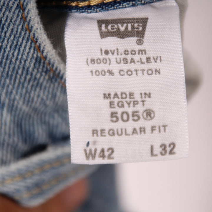 Levi's 505 Regular Fit Jeans Denim W42 L32 Uomo