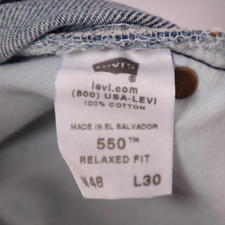 Levi's 550 Relaxed Fit Jeans Denim W48 L30 Uomo