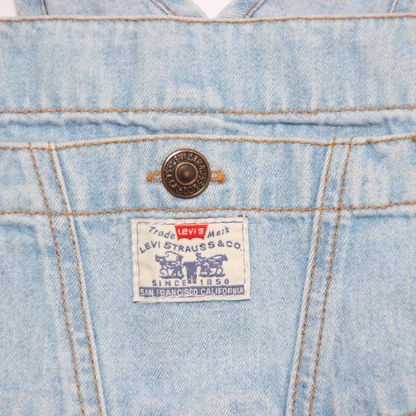 Levi's White Tab salopette di jeans denim taglia 10y bambino